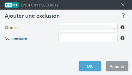 Ajouter une exclusion