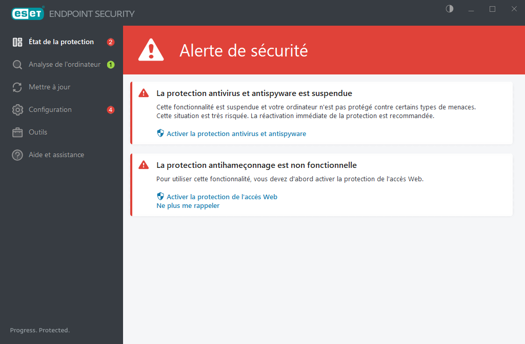 Configuration de l'ordinateur