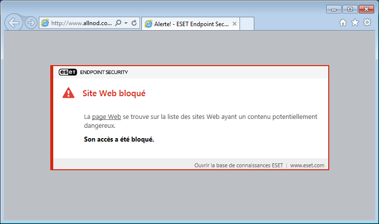 Site Web bloqué
