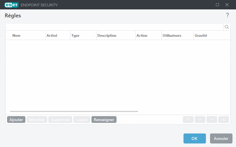 Éditeur de règles de contrôle de périphérique