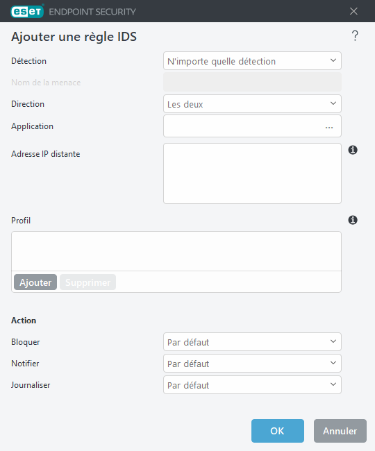 Ajouter une règle IDS