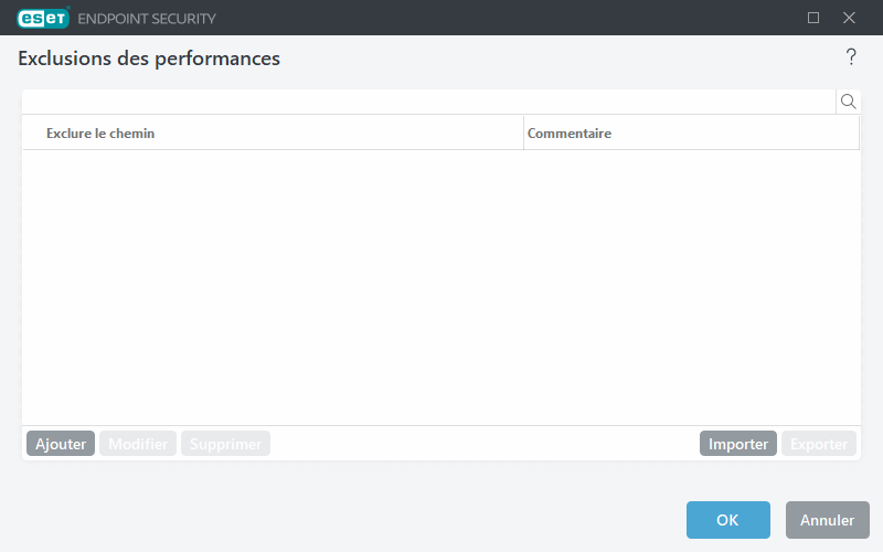 Exclusions des performances