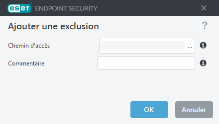 Ajouter une exclusion