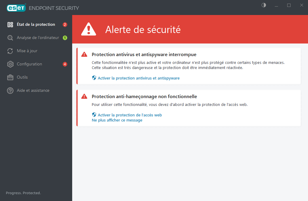 Configuration de l'ordinateur