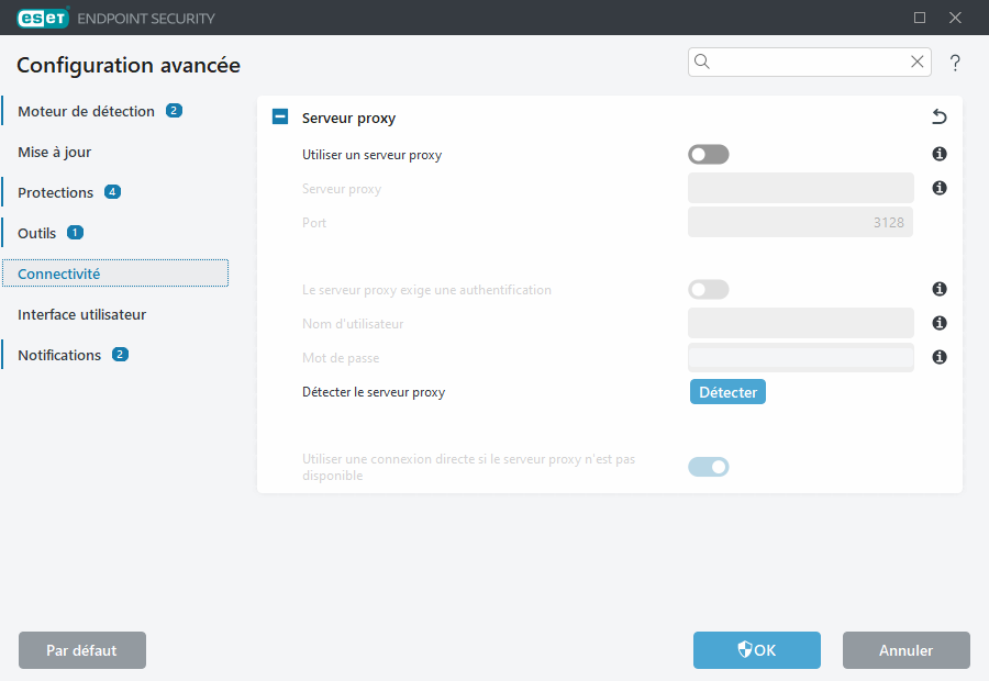 Configurations avancées du serveur proxy