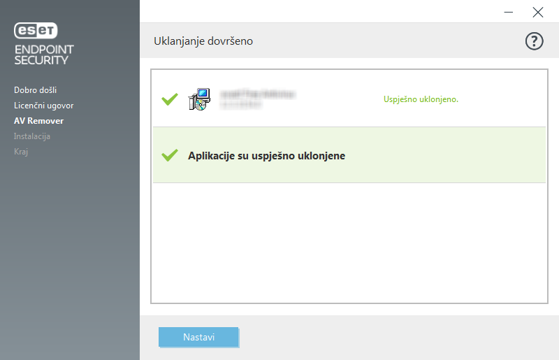 Uklanjanje dovršeno
