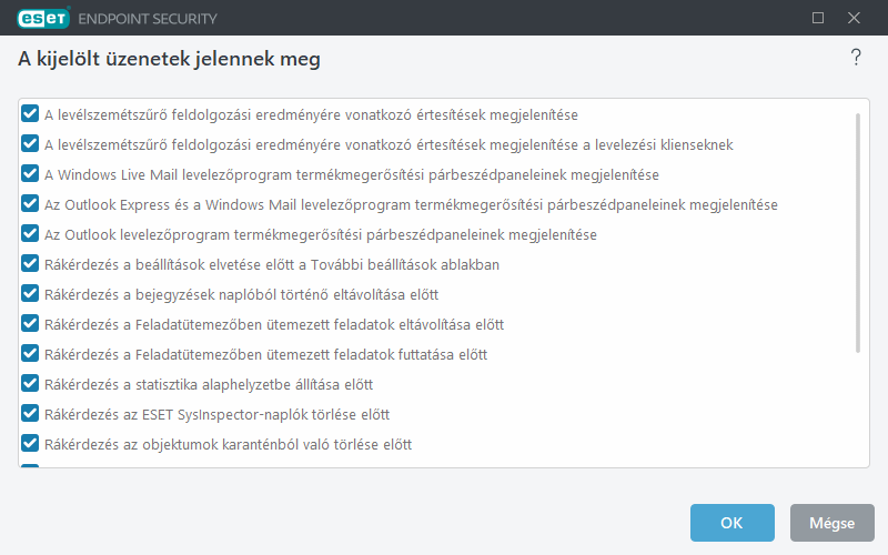 Megerősítési üzenetek