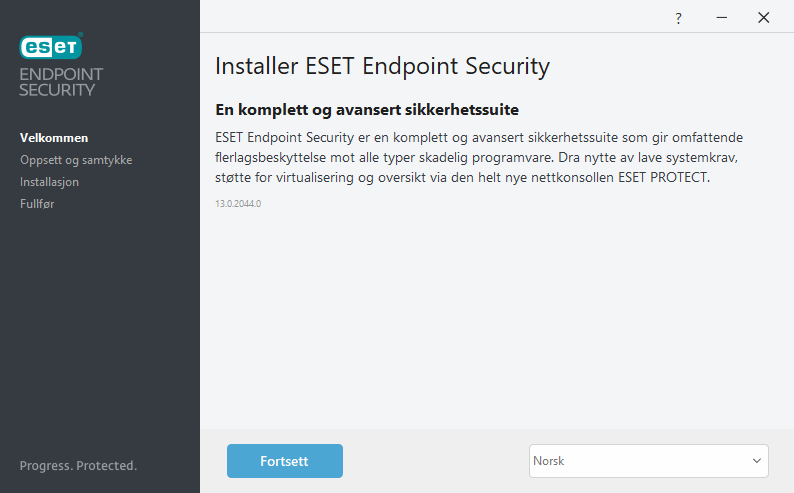 Velkommen-bilde under installering