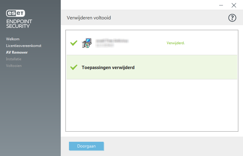 Verwijderen voltooid