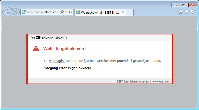 Website geblokkeerd Website geblokkeerd