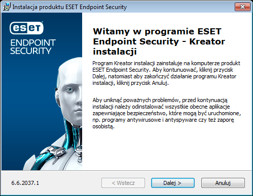 Powitanie dotyczące instalacji