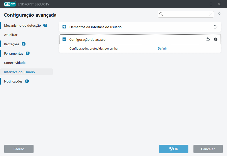 Configuração avançada da configuração de acesso