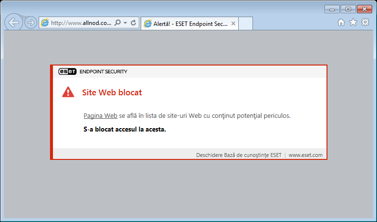 Site Web blocat