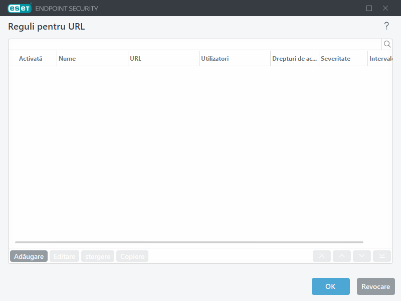 Reguli pentru Control web