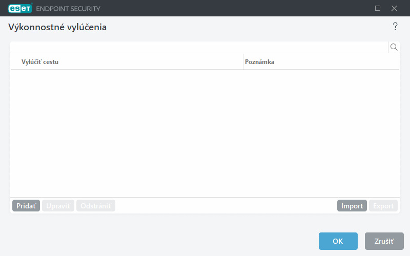 Výkonnostné vylúčenia
