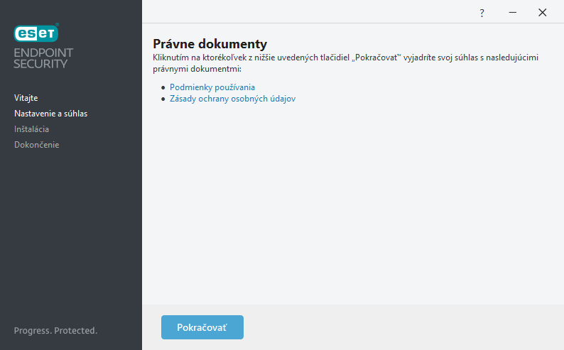 Nastavenia a EULA Nastavenia a EULA
