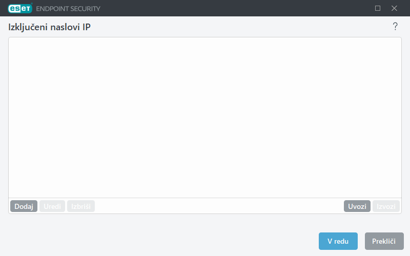 Izključeni naslovi IP