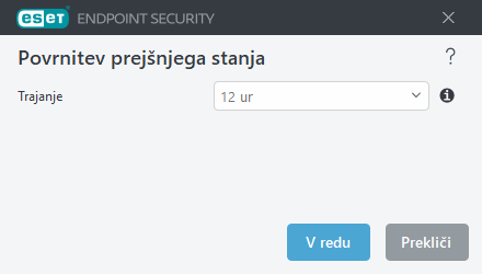Časovni interval prejšnjega stanja posodobitve
