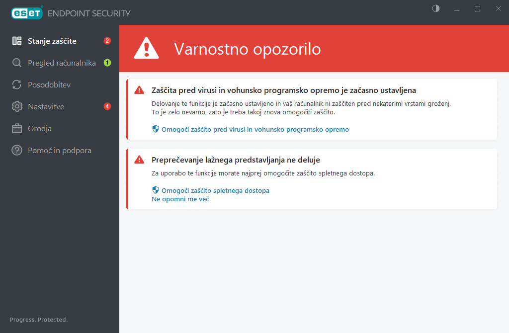 Nastavitve računalnika