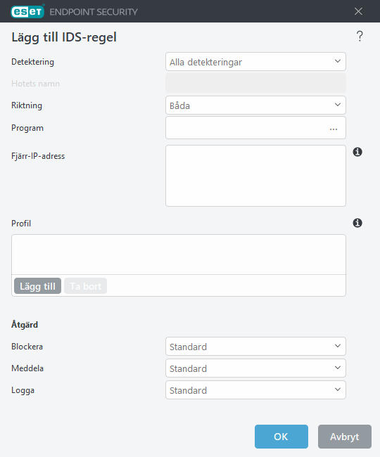Lägg till IDS-regel