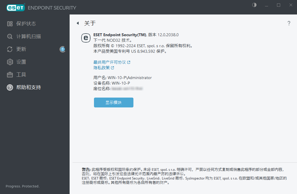 有关已安装版本的详细信息