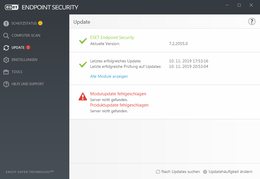 eset endpoint security update offline