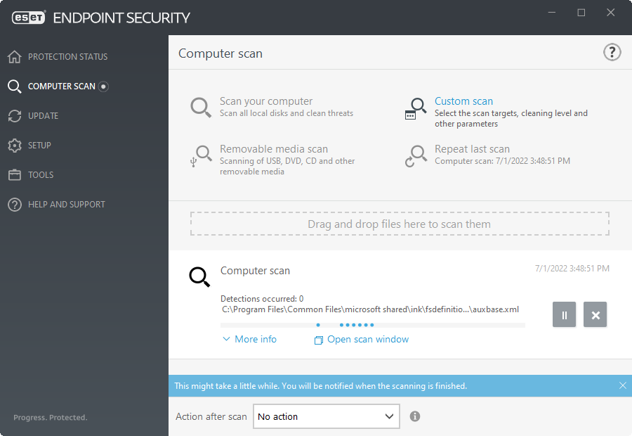 Scan, ESET Direct Endpoint Management plugin for NinjaOne