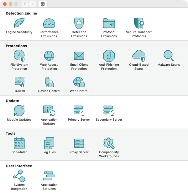 Application preferences