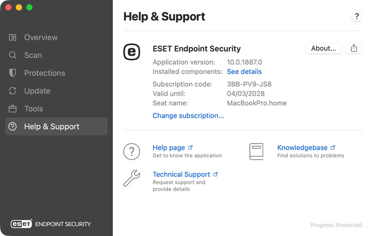 Help and support information