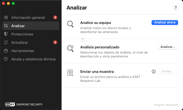 ESET Endpoint Security opciones de análisis ESET Endpoint Security opciones de análisis