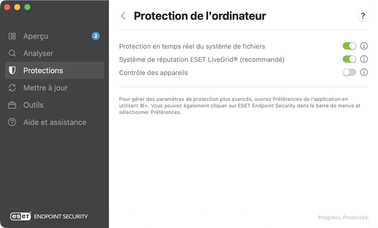 Protection de l'ordinateur