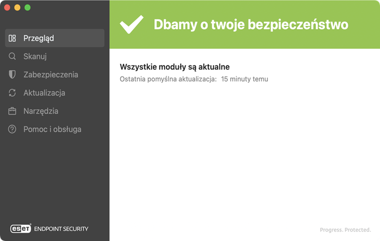 Ekran stanu ESET Endpoint Security