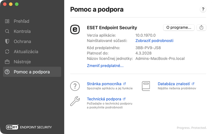 Informácie o&nbsp;pomocníkovi a&nbsp;podpore