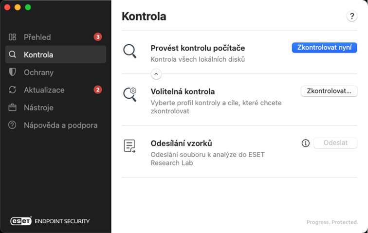 Možnosti kontroly ESET Endpoint Security Možnosti kontroly ESET Endpoint Security