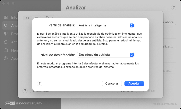Perfil de análisis y nivel de desinfección Perfil de análisis y nivel de desinfección