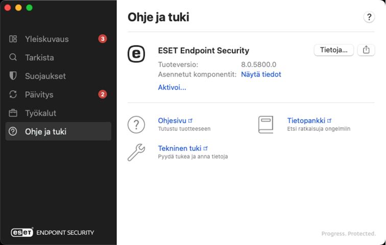 Ohje- ja tukitiedot Ohje- ja tukitiedot