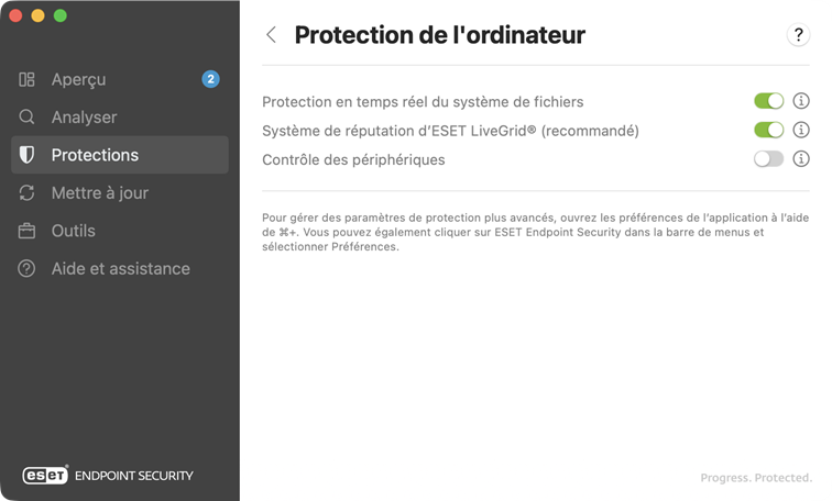 Protection de l'ordinateur