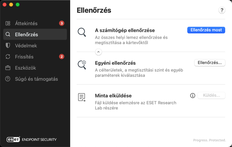 ESET Endpoint Security Ellenőrzési beállítások