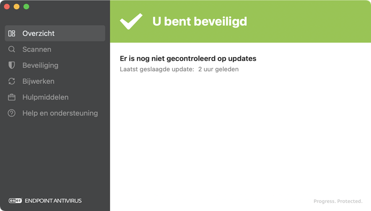 ESET Endpoint Security-statusscherm