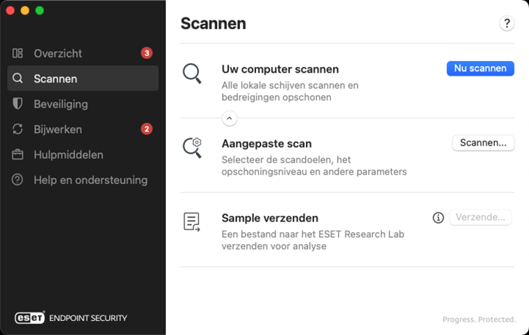 ESET Endpoint Security scanopties