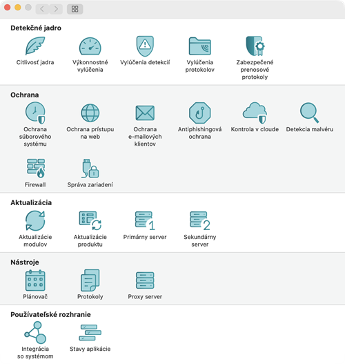 Nastavenia aplikácie
