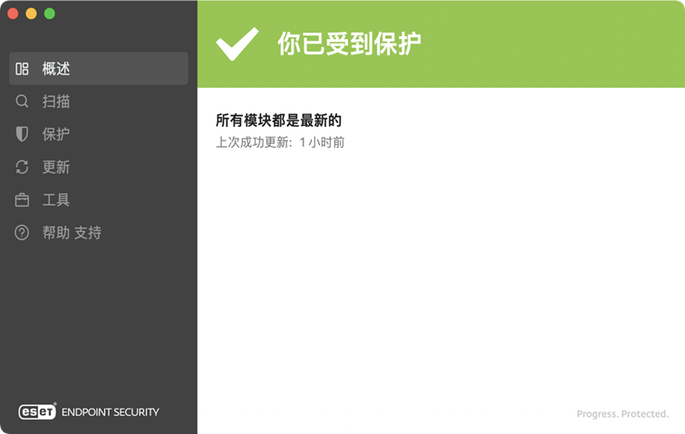 ESET Endpoint Security 状态屏幕
