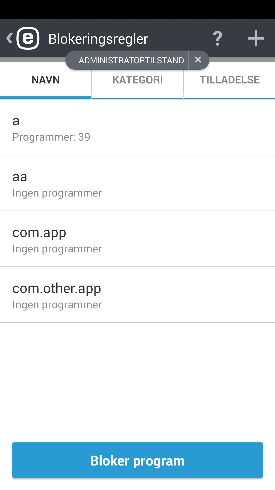 Blokeringsregler