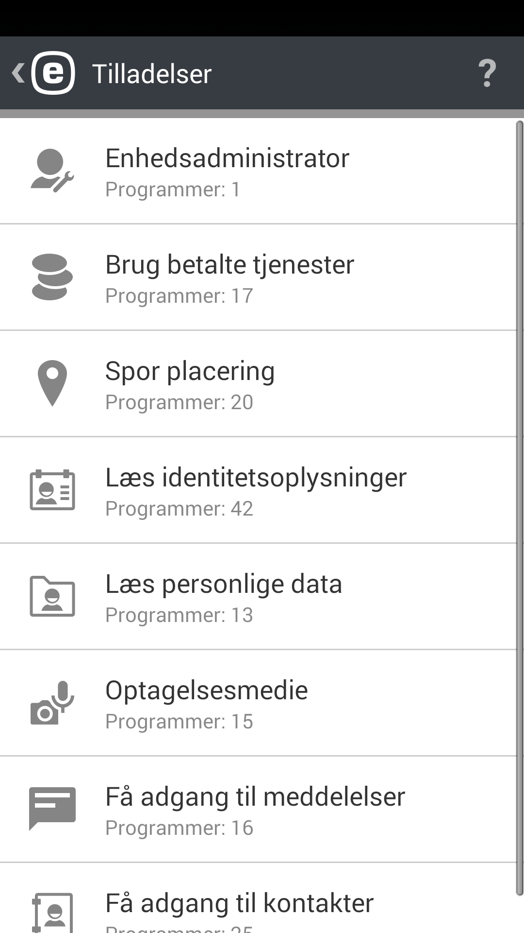 Tilladelser Tilladelser