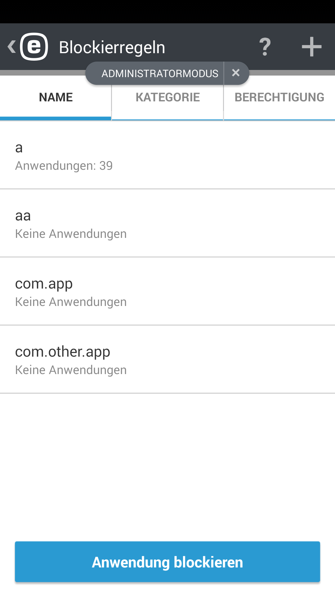 Blockierregeln Blockierregeln