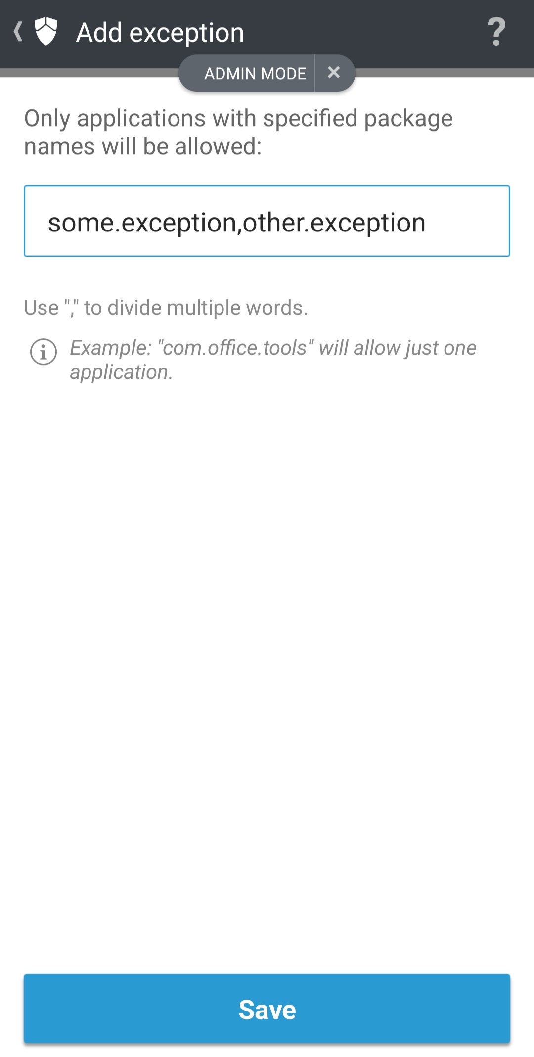 Add exception