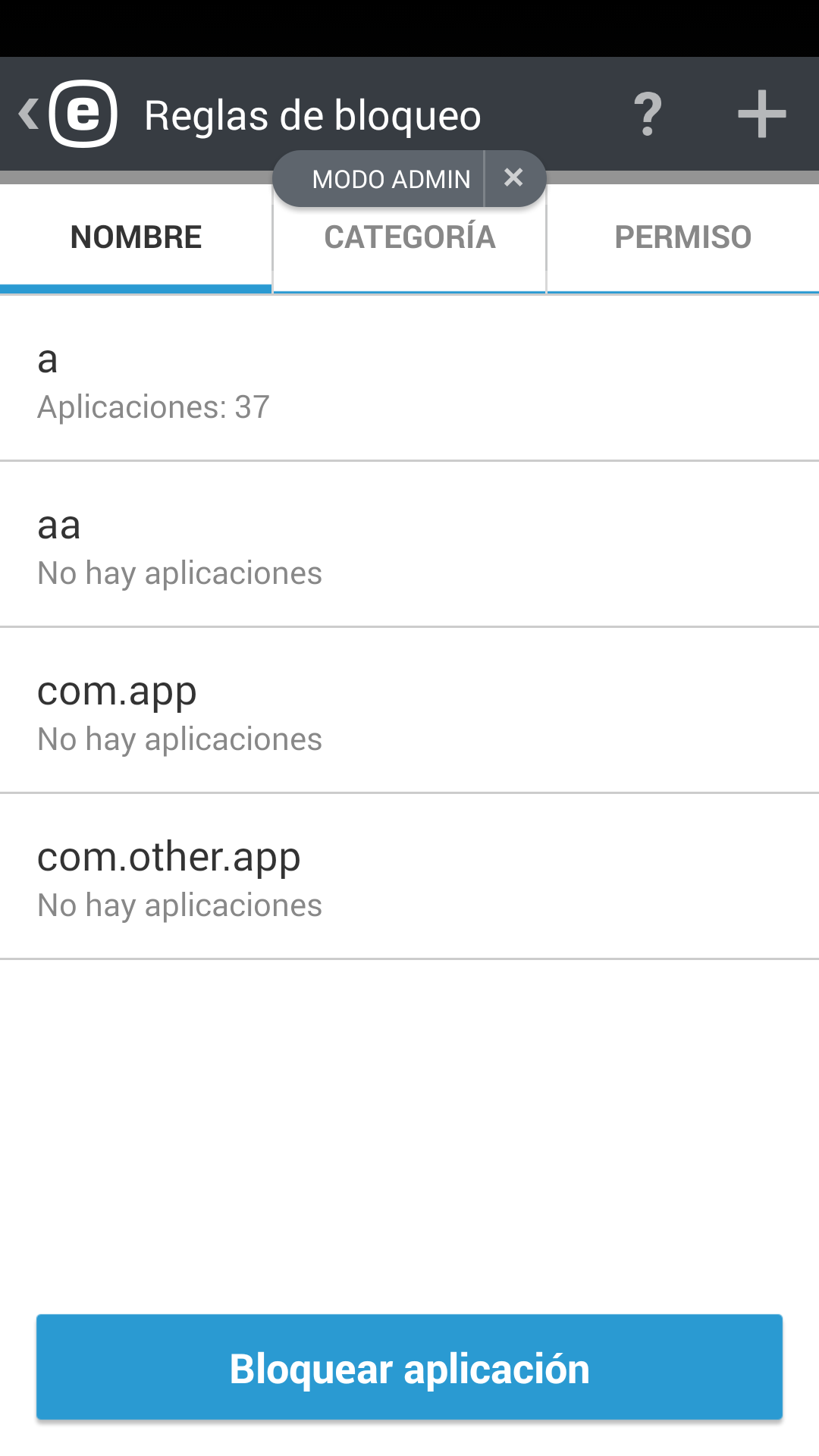 Reglas de bloqueo