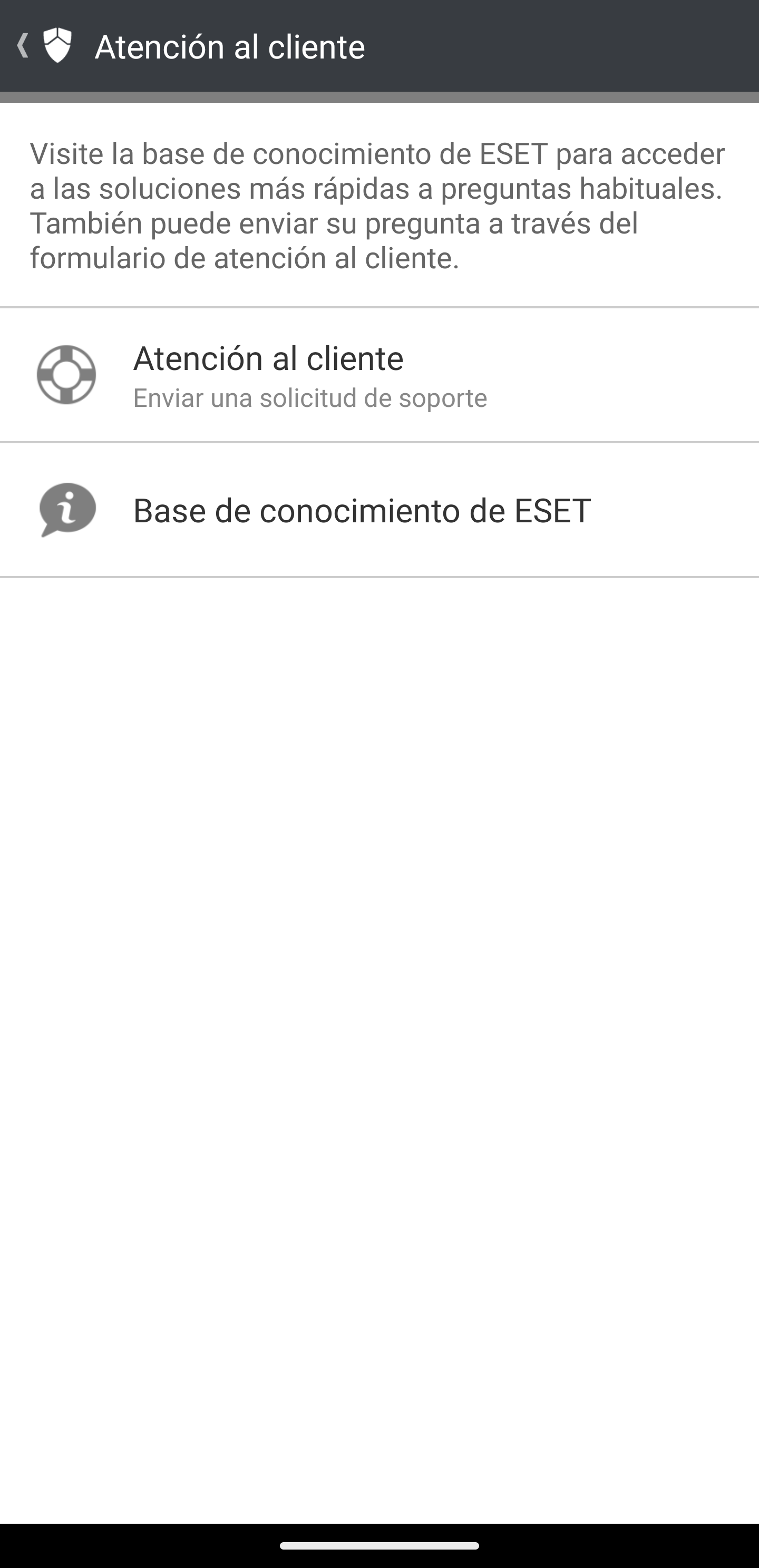 Atención al cliente