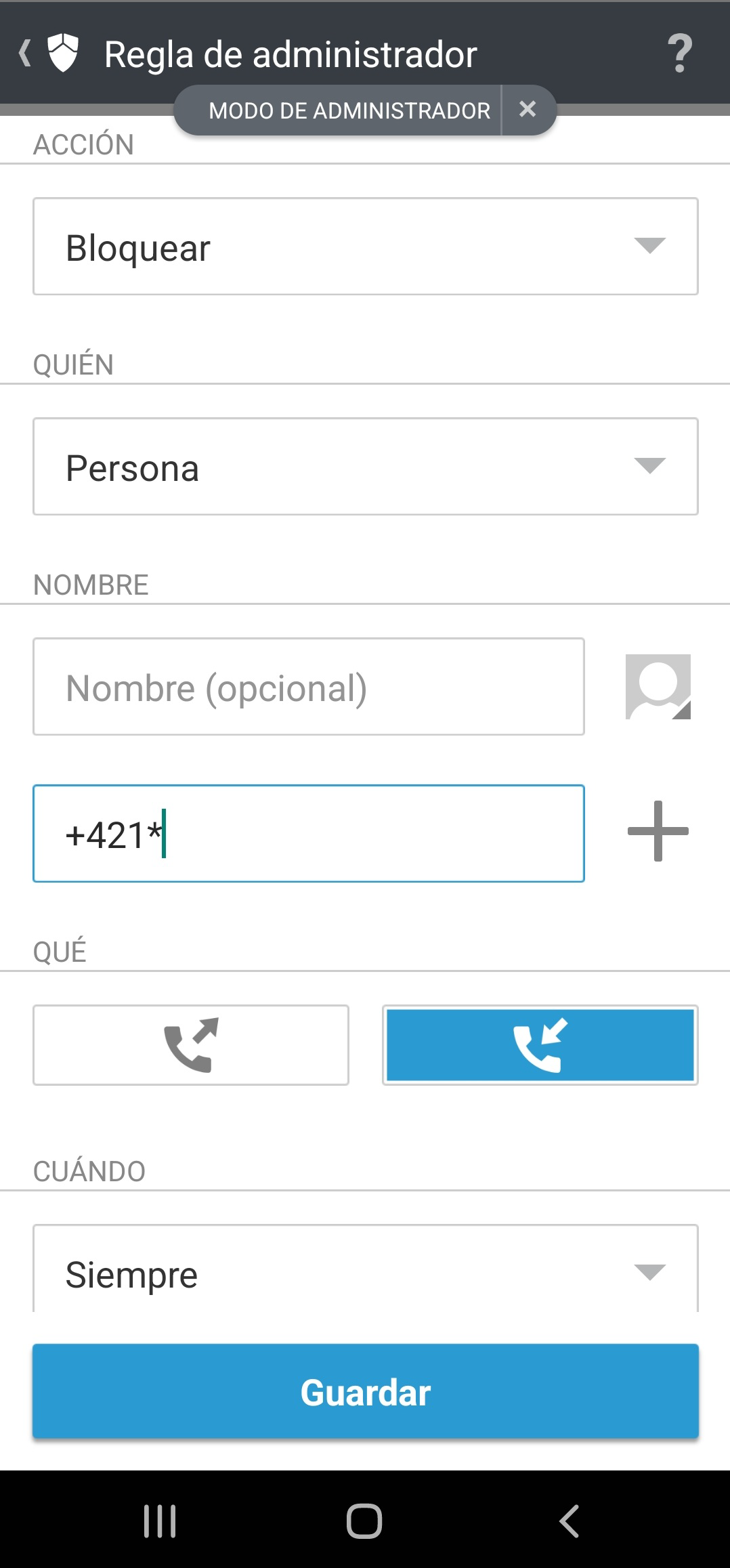 Reglas de usuario Reglas de usuario