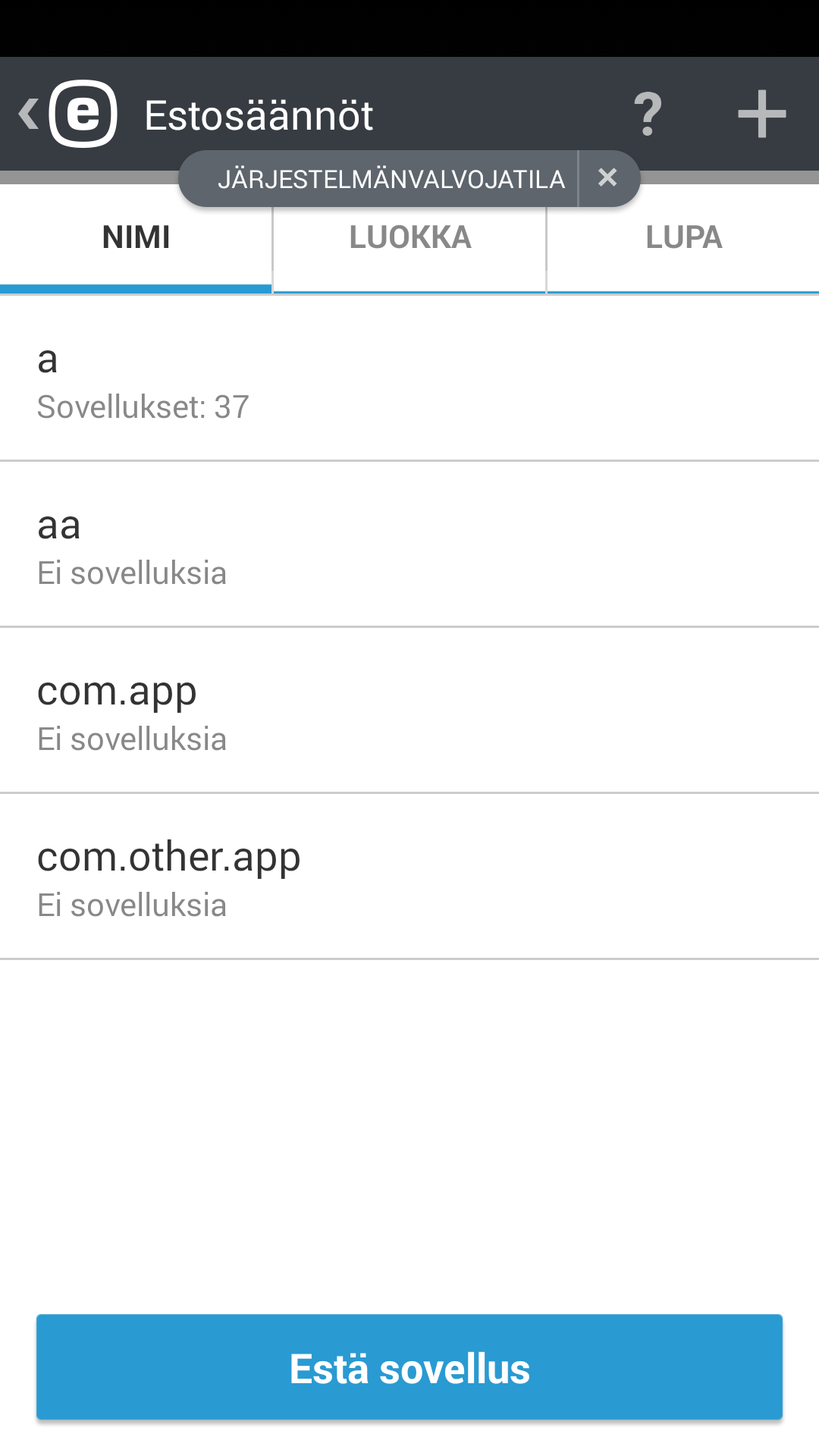 Estosäännöt Estosäännöt